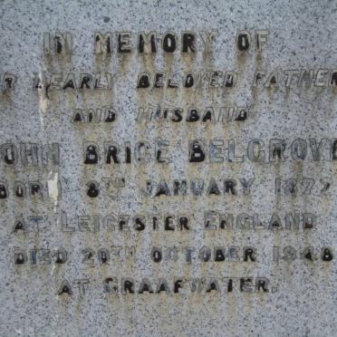 BELGROVE John Brice 1877-1948