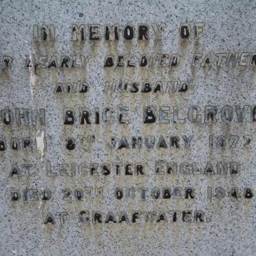 BELGROVE John Brice 1877-1948