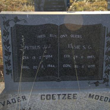 COETZEE Petrus J.J. 1864-1944 &amp; Elsie S.G. 1897-1939