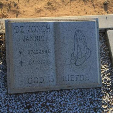 JONGH Jannie, de 1946-1998