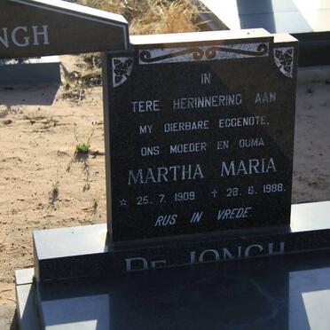 JONGH Martha Maria, de 1909-1998