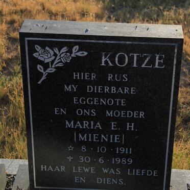 KOTZE Maria E.H. 1911-1989