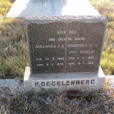 KOEGELENBERG Johannes J.A. 1899-1979 &amp; Dorothea G.A. BURGER 1909-1969