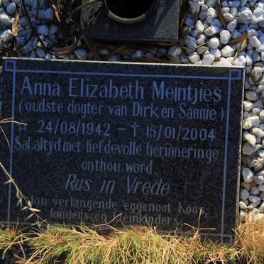 MEINTJIES Anna Elizabeth 1942-2004