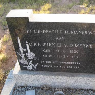 MERWE C.P.L., v.d. 1929-1975
