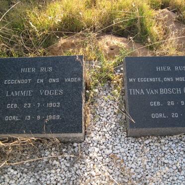 VOGES Lammie 1903-1969 ::  VAN BOSCH Tina nee VOGES 1909-1992