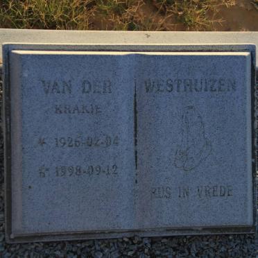 WESTHUIZEN Krakie, van der 1926-1998