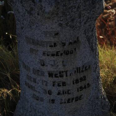 WESTHUIZEN D.J.C.,van der 1892-1949