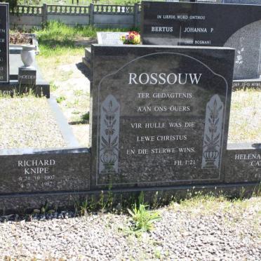 ROSSOUW Richard Knipe 1907-1987 &amp; Helena Wilhelmina Catharina 1913-1997