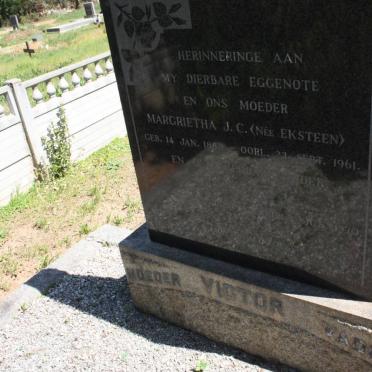 VICTOR Sebastiaan J. 1884-1970 &amp; Margrietha J.C. EKSTEEN 1889-1961