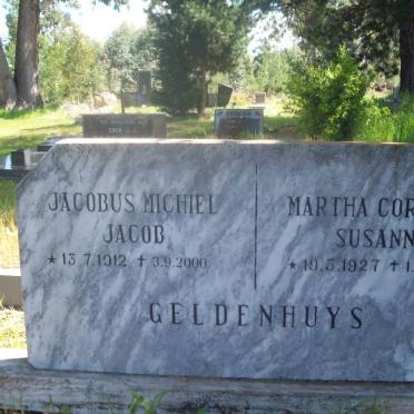 GELDENHUYS Jacobus Michiel Jacob 1912-2000 &amp; Martha Cornelia Susanna 1927-1985