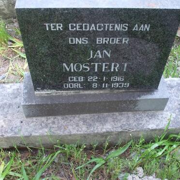 MOSTERT Jan 1916-1939
