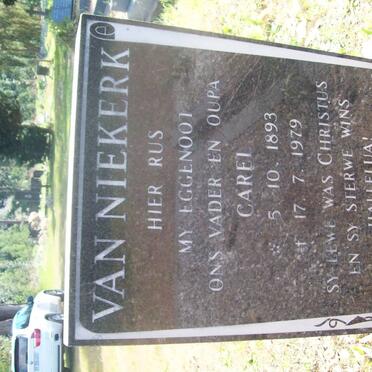 NIEKERK Carel, van 1893-1979