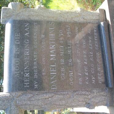 ROUX Daniel Marthinus, le 1930-1967