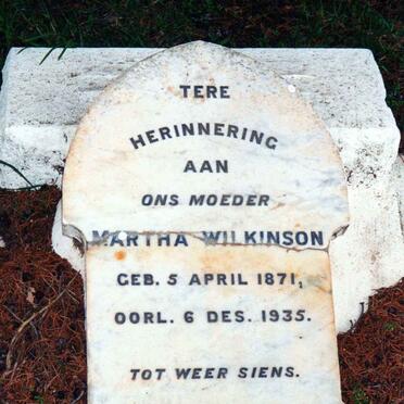 WILKINSON Martha 1871-1935