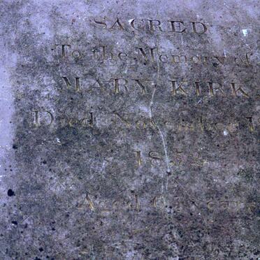 KIRK Mary -1852