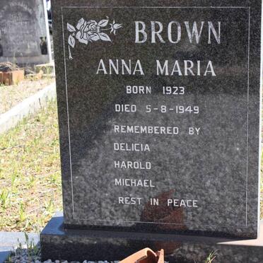 BROWN Anna Maria 1923-1949
