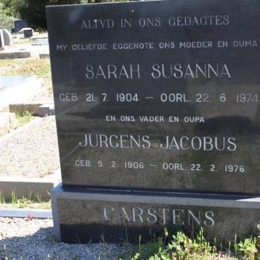 CARSTENS Jurgens Jacobus 1906-1976 &amp; Sarah Susanna 1904-1974