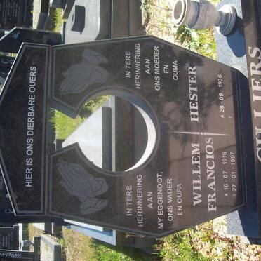 CILLIERS Willem Francois 1916-1997 &amp; Hester 1936-