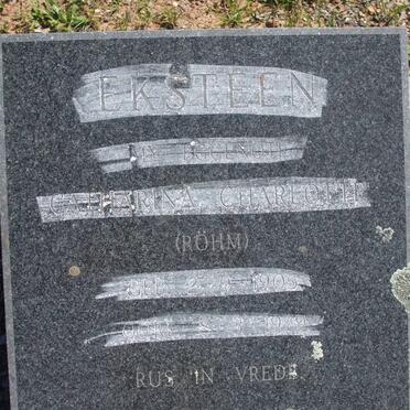 EKSTEEN Catharina Charlotte nee ROHM 1905-1979