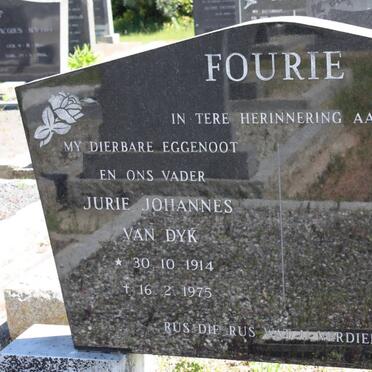 FOURIE Jurie Johannes Van Dyk 1914-1975