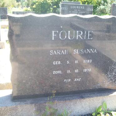 FOURIE Sarah Susanna 1893-1970