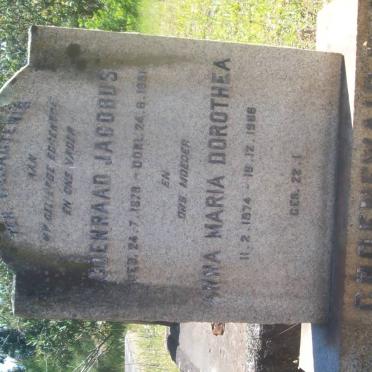 GROENEWALD Coenraad Jacobus 1878-1951 &amp; Anna Maria Dorothea 1874-1966