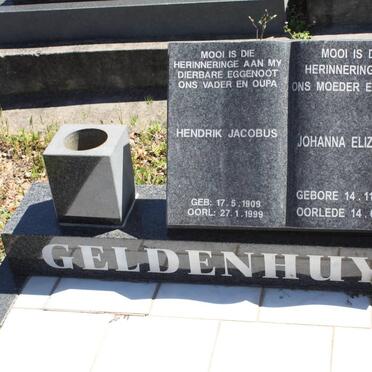 GELDENHUYS Hendrik Jacobus 1909-1999 &amp; Johanna Elizabeth 1915-2001