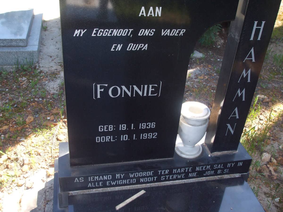 HAMMAN Fonnie 1936-1992