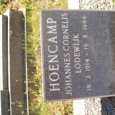 HOENCAMP Johannes Cornelius Lodewijk 1914-1984