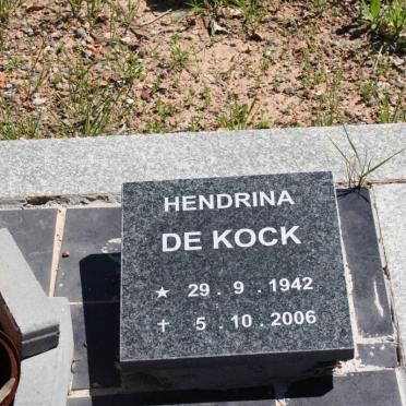 KOCK Hendrina, de 1942-2006