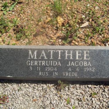 MATTHEE Gertruida Jacoba 1904-1982