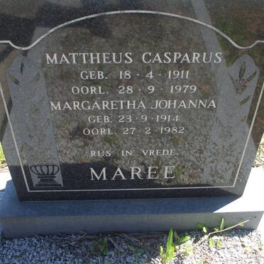 MAREE Mattheus Casparus 1911-1979 &amp; Margaretha Johanna 1914-1982