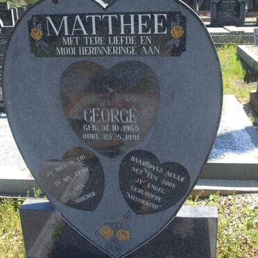 MATTHEE George 1965-1991