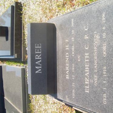MAREE Barend H.J. 1916-2000 &amp; Elizabeth C.P.C. LANGENHOVEN 1918-1996