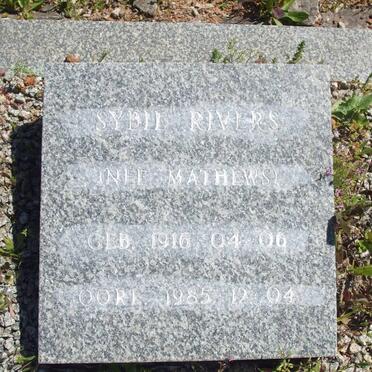 RIVERS Sybil nee MATHEWS 1916-1985