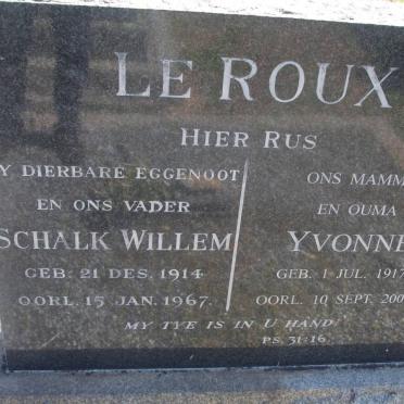 ROUX  Schalk Willem, le 1914-1967 &amp; Yvonne 1917-2000
