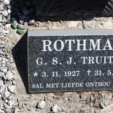 ROTHMAN G.S.J. 1927-2003