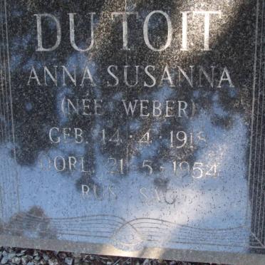 TOIT Anna Susanna, du nee WEBER 1918-1954