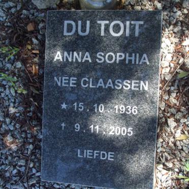 TOIT Anna Sophia, du nee CLAASSEN 1936-2005