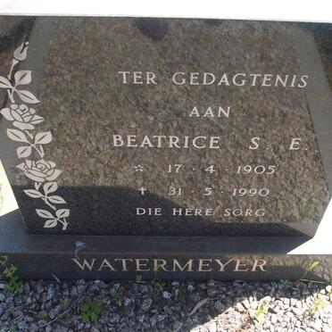 WATERMEYER Beatrice S.E. 1905-1990