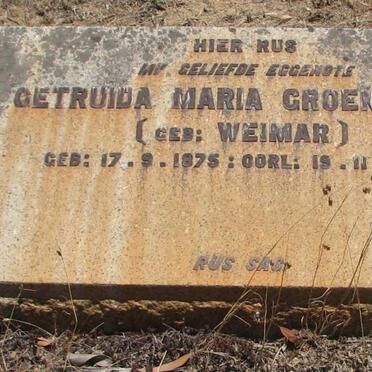 GROENEWALD Getruida Maria nee WEIMAR 1875-1949