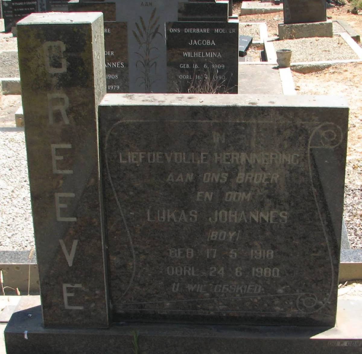 GREEVE Lukas Johannes 1918-1980