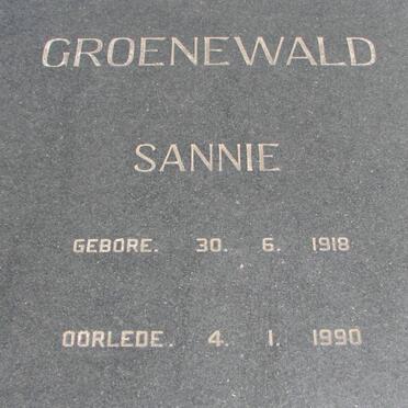 GROENEWALD Sannie 1918-1990