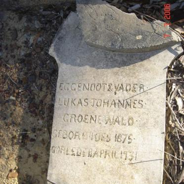 GROENEWALD Lukas Johannes 1875-1931