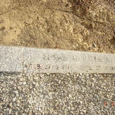 HAVENGA Lukas M. 1918-1976