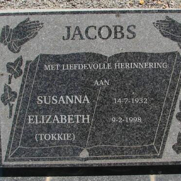 JACOBS Susanna Elizabeth 1932-1998