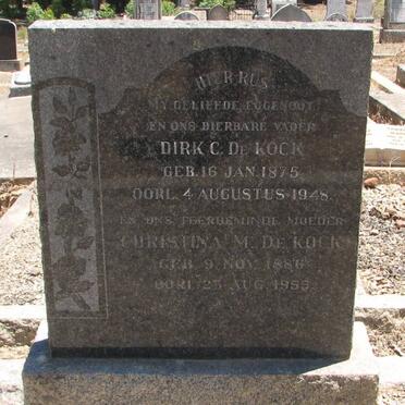 KOCK Dirk C., de 1875-1948 &amp; Christina M. 1886-1955