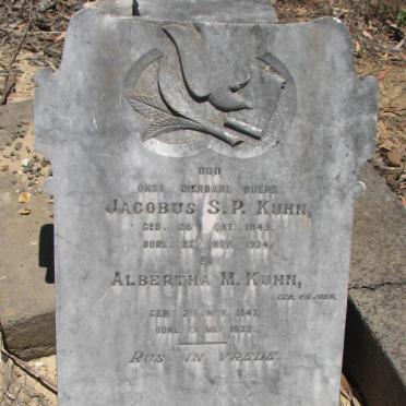 KUHN Jacobus S.P. 1843-1924 &amp; Albertha M. VILJOEN 1847-1923