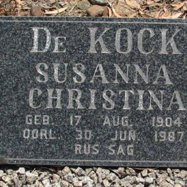 KOCK Susanna Christina, de 1904-1987